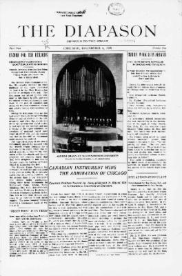 December 1909 issue of The Diapason