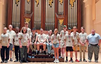 2026 Baylor Summer Organ Camp students with faculty Chase Douthit and Jens Korndörfer and camp counsellors Alexia Hulme and Chris Gugleta