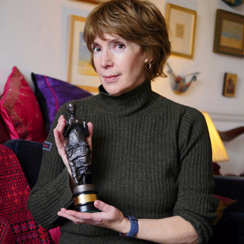 Cecilia McDowell with her Ivor Novello Award for Outstanding Works Collection