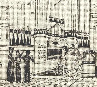 Mendelssohn at the organ of the Heiliggeistkirche in Heidelberg