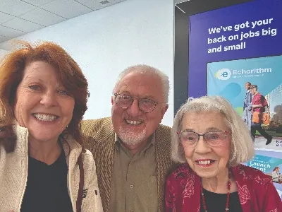 Susan Salley, John Palmer, and Wilma Jensen
