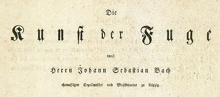 Example from Art of the Fugue